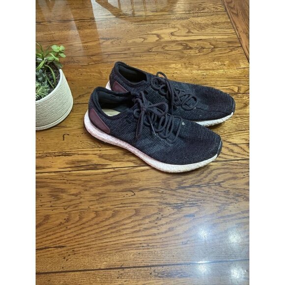adidas Burgundy Core Black Cloud White Solar Red Running Shoes Mens 11 - Picture 1 of 6